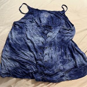 American Eagle Outfitters Navy Lace-Up Camisole